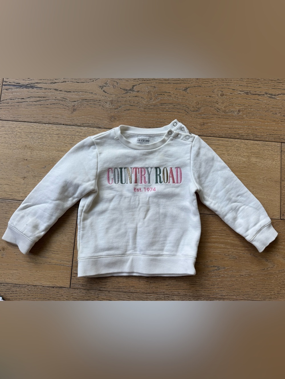 Country Road Kids Cream Sweatshirt with Multicolor Logo